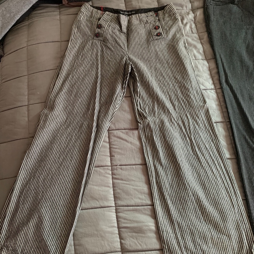 Nautical wide leg trousers